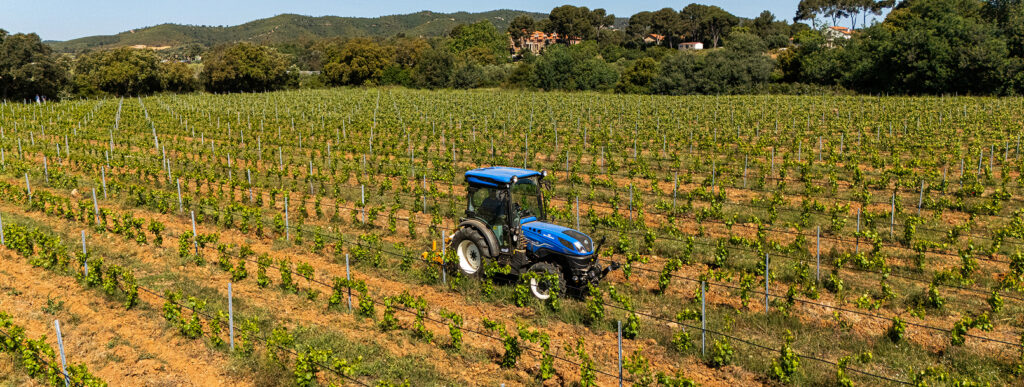 vignes et tracteur